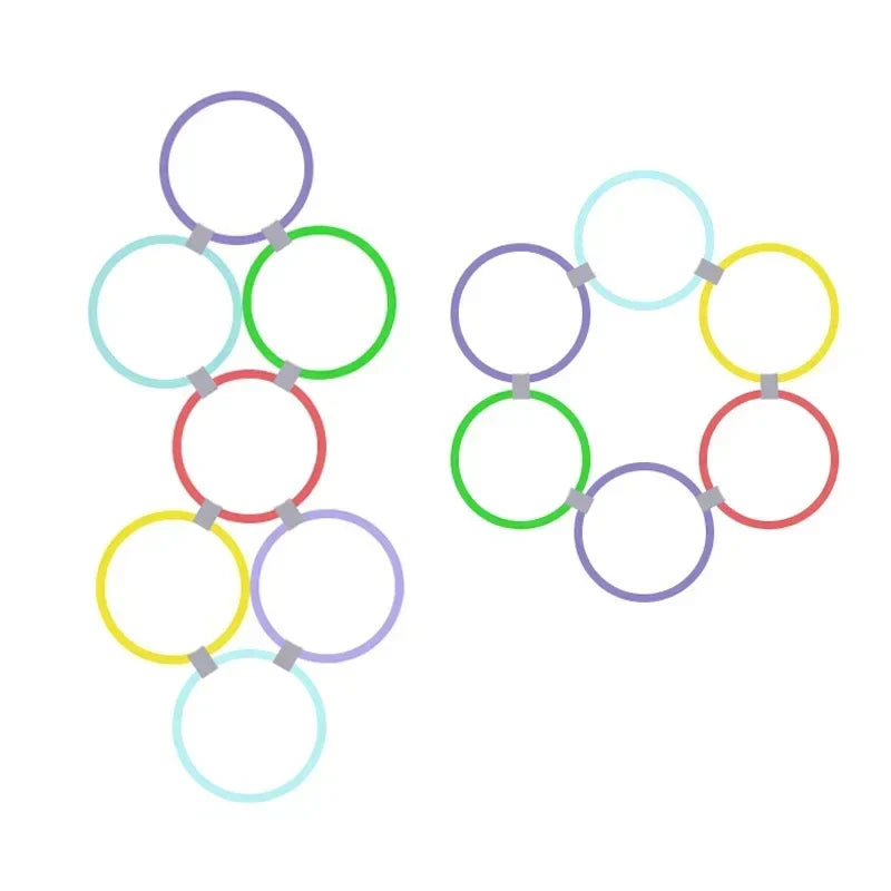 10 Piece Agility Training Ring Set – Outdoor Sports Jump Hoops with Connectors