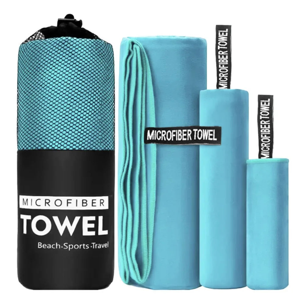 3-Piece Quick-Dry Microfiber Sports Towel Set