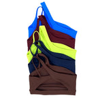 Asymmetrical Shoulder Sports Bra for Yoga and Running