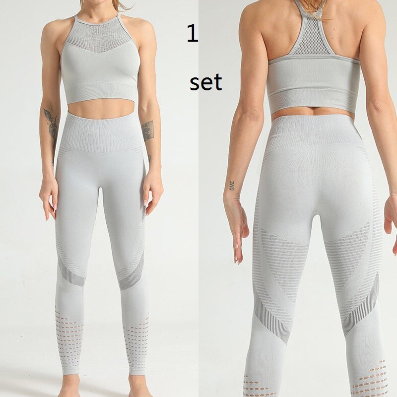 ActiveArrow Performance Open-Shoulder Sports Bra & Leggings Gym Set