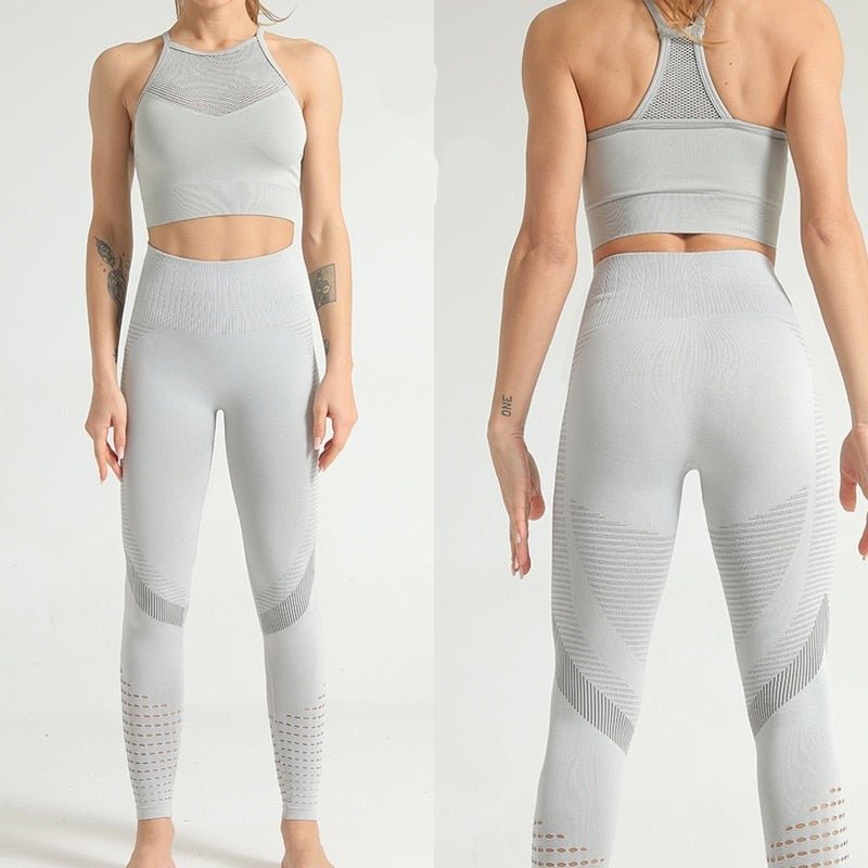 ActiveArrow Performance Open-Shoulder Sports Bra & Leggings Gym Set