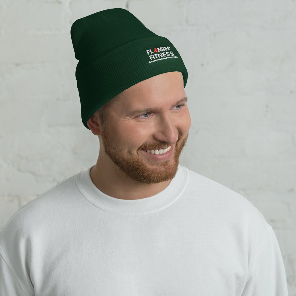 Green Cuffed Beanie