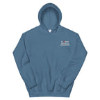 Indigo Blue Embroidered Logo Hoodie